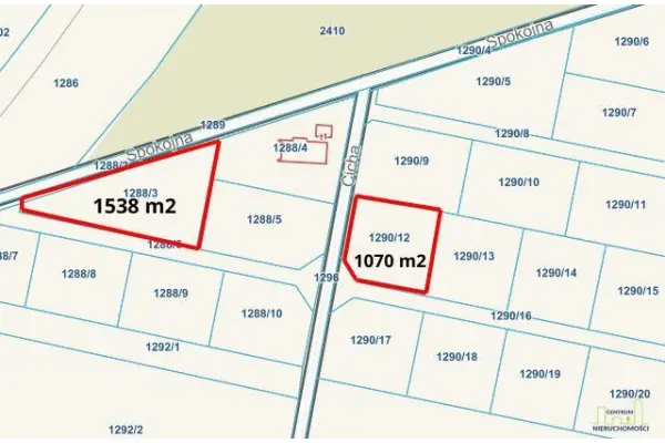 wolsztyński, Wolsztyn, Kębłowo, Cicha, DZIAŁKI NA OSIEDLU PRZY LESIE/POW. 1538 m2,1070 M2