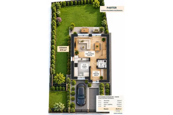 wolsztyński, Wolsztyn, Tłoki, NOWOCZESNY BLIŹNIAK | DZIAŁKA 375 m² | TŁOKI